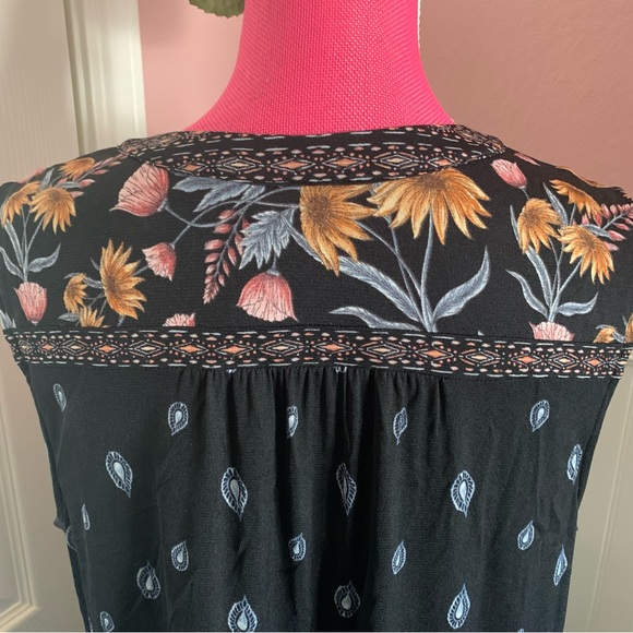 Bohemian Floral Sleeveless Shift Dress Style & Co size XL - Picture 9 of 12